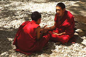 Leraar en leerling (Sera Monastery, Lhasa)